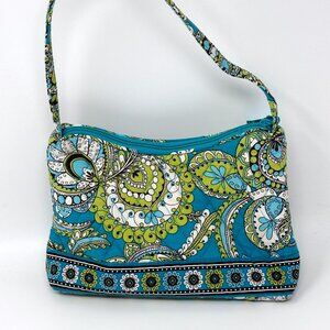 Vera Bradley Peacock Small Quilted Shoulder Bag Purse Retired Design